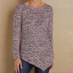 Soft Surroundings Sequin Marled Tunic Sweater asymmetrical hem Size Large